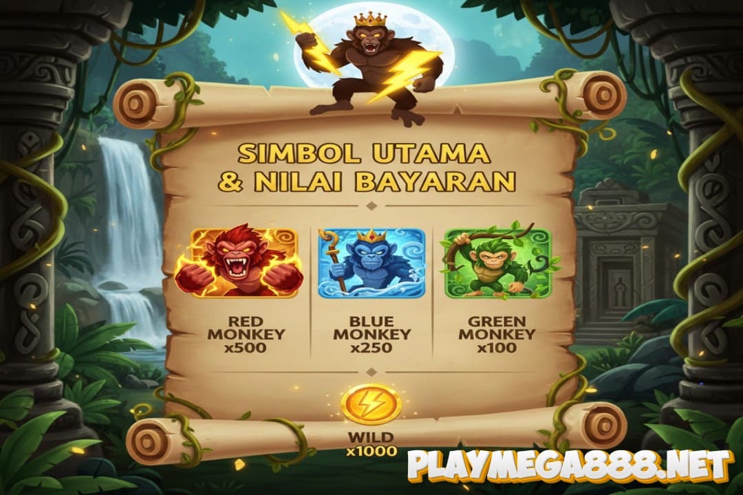 Simbol Utama & Nilai Bayaran Monkey Thunderbolt